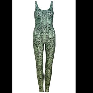 Green Snakeskin Unitard